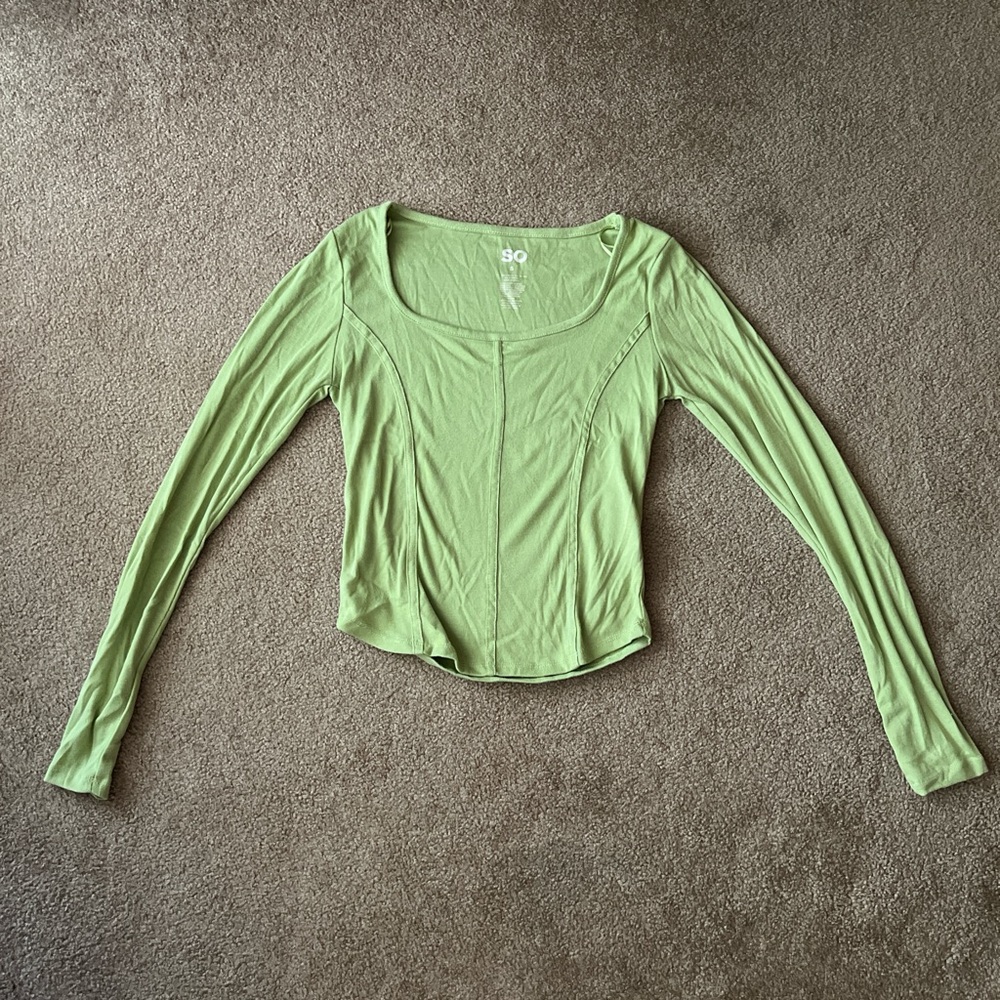 SO Light Green Long Sleeve Women's Blouse